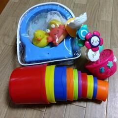 水遊び　おもちゃ　風呂遊び　プール遊び　バケツ　網　人形　玩具　未使用