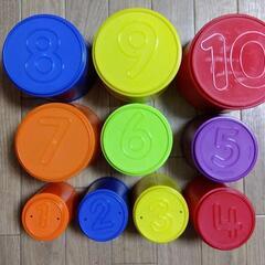 水遊び　おもちゃ　風呂遊び　プール遊び　バケツ　網　人形　玩具　未使用の画像