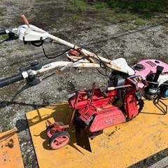 ヤンマー 管理機　SK65 土上げ機 土入れ　土上機 Wタイヤ 最大6.2馬力　作業幅350mm ハンドル 回動上下  畝立て　溝上げ機　野菜　耕運機　動画あり　 の画像