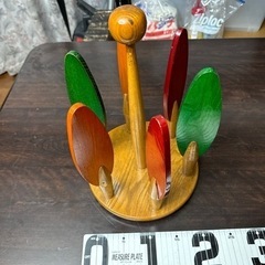 木製スリッパ立て　レトロ　生活雑貨 家庭用品 ガーデニング