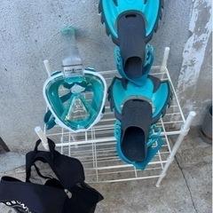 AQUALUNG SPORTSフルマスクと足ヒレフィンマリンレジ...