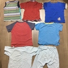 100 110  夏物　半袖　袖なし シャツ　パジャマの画像