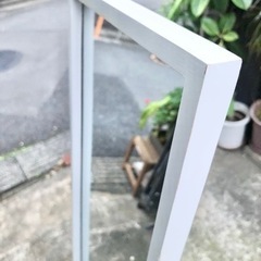 スタンドミラー 木製ホワイトフレーム 姿見 ☆配送応相談☆の画像