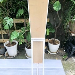 スタンドミラー 木製ホワイトフレーム 姿見 ☆配送応相談☆の画像
