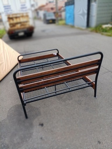 アース万代店　ニトリ　Nスリーブプレミアム02家具 ベッド セミダブルベッド