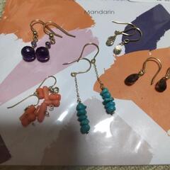 天然石ピアス k14gf k16gf