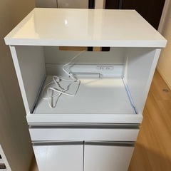 ☆ジモティ割あり☆ ベガコーポレーション レンジ台 アッシュグレー H91×W90×D42