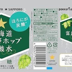 ★値下げ！11月30日まで★ポッカサッポロ 北海道富良野ホップ炭酸水 500ml × 24本の画像