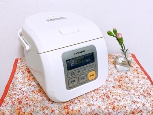 決定【美品】パナソニック 1〜3合炊飯器 札幌市内相談可です◯ 早炊き機能付き　SR-ML051-W