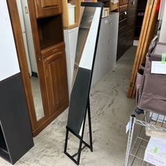 O2406-882 スタンドミラー 折りたたみ ブラック キズ汚れ有り