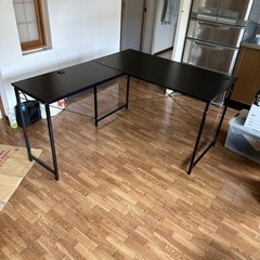 パソコンデスク L型 ブラック