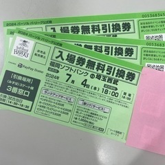 [3枚]7月4日18時試合開始 ソフトバンクホークス 西武　野球...