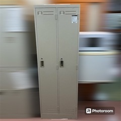 ②コクヨ ファニチャー ロッカー 2人用 鍵付き グレー オフィ...