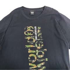 90s stussy ステューシー world wide シャドーマン tシャツの画像