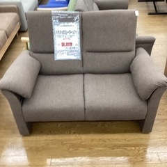 KF-19【新入荷 リサイクル品】ハイバック2シーターソファ ブラウン