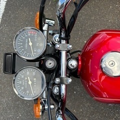 スズキ　GN125H カスタム　赤　低走行　旧車スタイル　吸い込みの画像