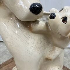 無料!! 陶器製 傘立て 犬の置物 インテリア 持って行ってください！の画像