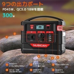 80000mAh/296Wh 家庭用蓄電池 省電力 AC(300...