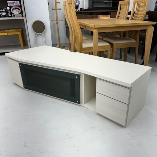 【超美品‼️】ニトリ 155cm幅コーナーテレビボード(セラ) ローボード テレビ台 収納家具 木目調ホワイト♪