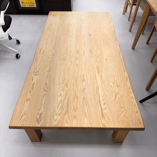 【超美品‼️】two-one style 180cm幅ローテーブル センターテーブル 座卓 リビング 一枚板風 ライトブラウン♪