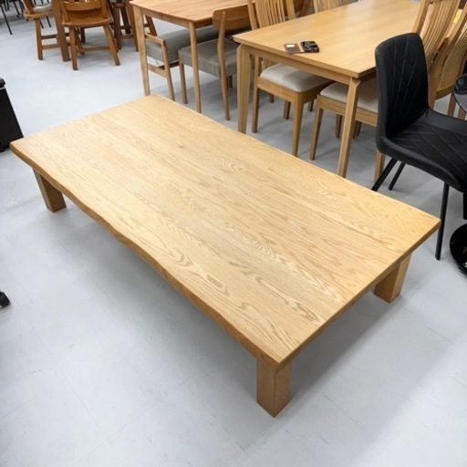 【超美品‼️】two-one style 180cm幅ローテーブル センターテーブル 座卓 リビング 一枚板風 ライトブラウン♪