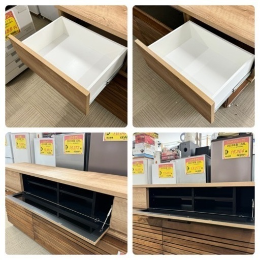 【超美品‼️】定価59,999円♪ 日本製 タンスのゲン 210cm幅ローボード(ゴット) テレビ台 収納家具 ライトオークカラー♪