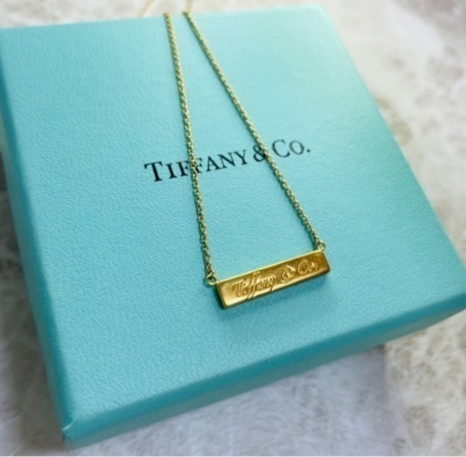 ❤️正規品❤️Tiffany & Co.K18ゴールド バーネックレス 45cm Tiffany & Co ティファニー 正規品 ネックレス ✨正規品 Tiffany & Co