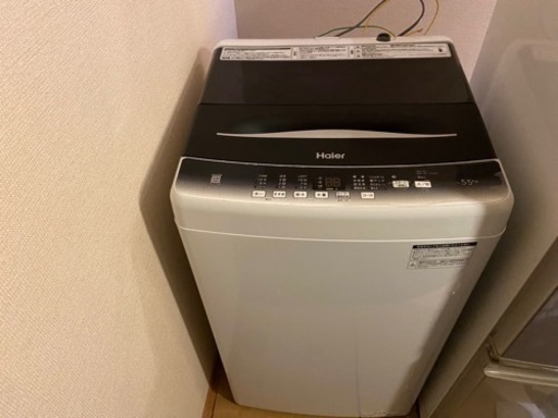 中古美品 2023年製 Haier ハイアール 5.5kg 洗濯機　JW-U55HK 動作確認済み　取り扱い説明書付き 　家電 生活家電 洗濯機 最終値下げ‼️