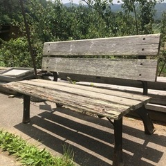 ヴィンテージ★木製パークベンチ