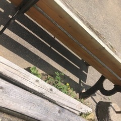 ヴィンテージ★木製パークベンチの画像