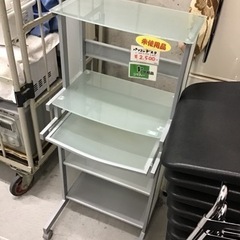 ●販売終了●未使用　パソコンデスク　パソコンラック　ガラス　