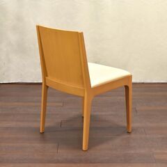 ≪yt1446ジ≫ アウトレット家具 ダイニングチェア 座面合皮 PROMPT M-2680 ① シンプル/おしゃれ/木製/ナチュラル 60415-02の画像