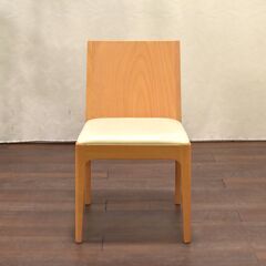 ≪yt1446ジ≫ アウトレット家具 ダイニングチェア 座面合皮 PROMPT M-2680 ① シンプル/おしゃれ/木製/ナチュラル 60415-02の画像