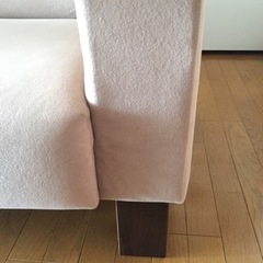 家具 ソファ 2人掛けソファ　IKEAブランケット付きの画像