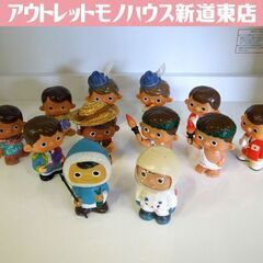 昭和レトロ 富士銀行 ぼくちゃん ソフビ貯金箱 9種12個セット...