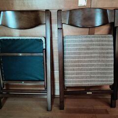折りたたみ椅子　２脚の画像