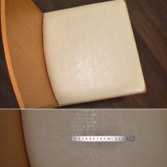 ≪yt1447ジ≫ アウトレット家具 ダイニングチェア 座面合皮 PROMPT M-2680 ② シンプル/おしゃれ/木製/ナチュラル 60417-06の画像