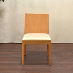 ≪yt1447ジ≫ アウトレット家具 ダイニングチェア 座面合皮 PROMPT M-2680 ② シンプル/おしゃれ/木製/ナチュラル 60417-06の画像