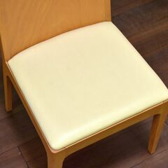 ≪yt1448ジ≫ アウトレット家具 ダイニングチェア 座面合皮 PROMPT M-2680 ③ シンプル/おしゃれ/木製/ナチュラル 60427-06の画像