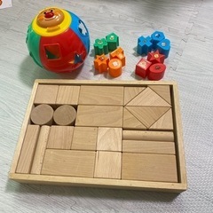 アンパンマン型はめパズル、つみき　２点セットの画像