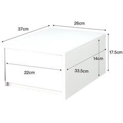 無印　ポリプロピレンケース　引出式　深型　ホワイトグレーの画像