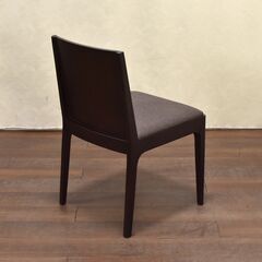 ≪yt1449ジ≫ アウトレット家具 ダイニングチェア PROMPT シンプル/おしゃれ/ダークブラウン系/木製/座面布張り 60415-15の画像