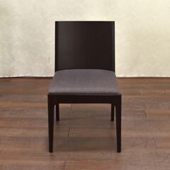 ≪yt1449ジ≫ アウトレット家具 ダイニングチェア PROMPT シンプル/おしゃれ/ダークブラウン系/木製/座面布張り 60415-15の画像