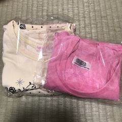 140 女の子　半袖　ノースリーブ　タンクトップ　　ラメ付き