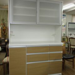 R301 松田家具 キッチンボード、食器棚、幅137cm 2021年製造 Used・美品 