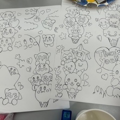 描いた塗り絵を活かせる場所を探しています！