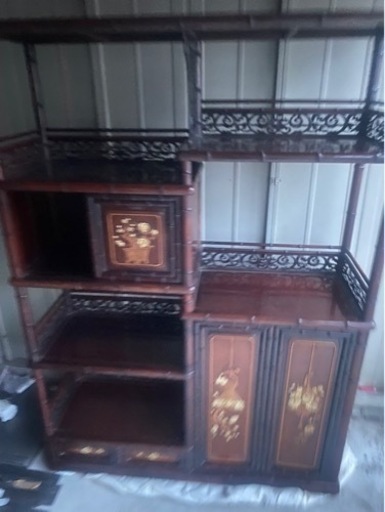 最終値下げ 黒檀 収納棚