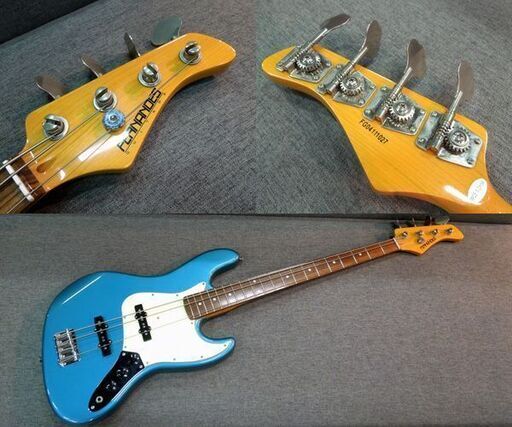 FERNANDES 割引 RJB-380 エレキベース BASS 4弦 楽器 ブルー系 ソフト