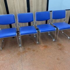 【4脚セット】スタッキングチェア　連結可　スタックチェア　ミーテ...