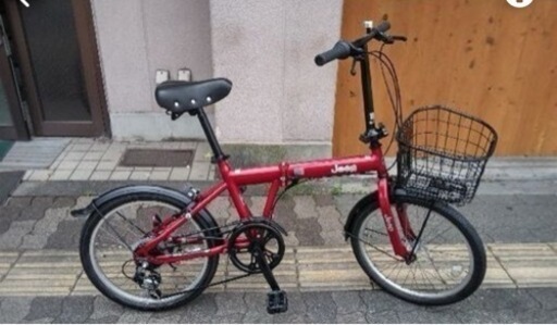 Jeep[ジープ]20吋 折り畳み自転車 外装6段/レッドxブラック